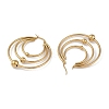 Ion Plating(IP) 201 Stainless Steel Hoop Earrings EJEW-I309-28G-2