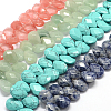 Faceted Teardrop Natural & Synthetic Mixed Stone Bead Strands G-Q445-17-1