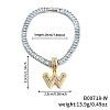 Fashionable Brass Micro Pave Clear Cubic Zirconia Charm Bracelets AF9298-23-2