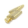 Rack Plating Brass Micro Pave Cubic Zirconia Pendants KK-D359-29G-2