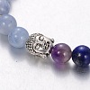Stretch Buddhist Jewelry Multi-Color Gemstone Chakra Bracelets BJEW-JB01687-02-2