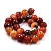 Natural Red Striped Agate/Banded Agate Round Bead Strands G-E247-04-16mm-3