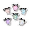 UV Plating Alloy Glass Pendants FIND-K032-13P-1
