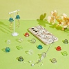 55Pcs 11 Colors Transparent Acrylic Bead Caps MACR-PH0002-05-4