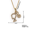 Elegant Fashion Brass Rhinestones Girl Pendant Sweet Simple Portrait Necklace NH9231-1-1