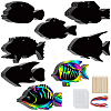 Rainbow Scratch Paper Art Pendant Decoration Kits DIY-WH20013-21C-1