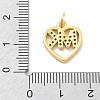 Brass Micro Pave Cubic Zirconia Pendants KK-M305-07G-3