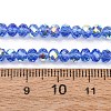 Electroplate Transparent Glass Beads Strands EGLA-A046-01A-17-4