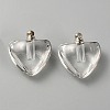 Glass Bottle Locket Pendants GLAA-WH0033-66-1