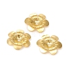 6-Petal Brass Bead Caps LS-KK-I669-06G-1