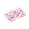 44Pcs 7 Styles UV Plating Resin European Beads RESI-FS0002-03-6