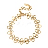 304 Stainless Steel Ring Link Chain Bracelets for Women BJEW-Z134-02G-2