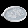 Flat Round with Owl & Flower DIY Cup Mat Silicone Molds LS-SIL-F007-06D-4