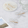 4Pcs White Bowknot Iron Alligator Hair Clips PHAR-LP0002-40-1