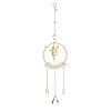 Glass & Acrylic Suncatcher with Brass Cable Chains & 201 Stainless Steel Pendants HJEW-JM04987-02-1