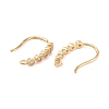 Rack Plating Brass Micro Pave Cubic Zirconia Earring Hooks ZIRC-F126-07GA-2