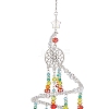 Glass Beaded Pendant Decoration HJEW-TA00233-4