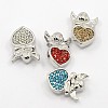 Alloy Pave Rhinestone Buttons BUTT-F001-46-1