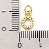 Initial Letter Brass with Cubic Zirconia Charms KK-Q814-26O-G-3