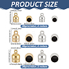 180Pcs 6 Styles UV Plating ABS Plastic Cord Ends CCB-PH0001-32-2
