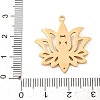 Chakra 304 Stainless Steel Rhinestone Pendants RB-CBA27F2-01G-3