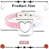 Adjustable Gothic Two Tone PU Leather Alloy Heart Choker Necklaces for Women NJEW-WH20816-007P-E-2