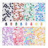 8 Bags 8 Colors Rhombus Transparent Glass Beads GLAA-PH0004-16-6