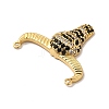 Rack Plating Brass Micro Pave Cubic Zirconia Connector Charms KK-P230-04-4
