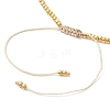 Natural Pearl & Seed Braided Bead Bracelets BJEW-JB09722-6