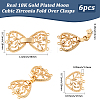 6Pcs Brass Micro Pave Cubic Zirconia Fold Over Clasps KK-BBC0021-30-2