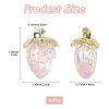 10Pcs Transparent Acrylic Pendants MACR-FS0002-08B-4