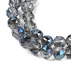 Transparent Electroplate Glass Beads Strands EGLA-N002-34C-C22-3