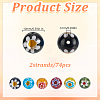 2 Strands Handmade Millefiori Glass Round Bead Strands K-HY0001-05-2