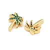 Brass Micro Pave Green Cubic Zirconia Beads CU-CBAD306-01G-2