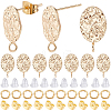 20Pcs Brass Stud Earring Findings KK-CN0003-35-1