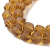 Electroplate Transparent Glass Beads Strands EGLA-I018-FA01-3