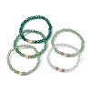 5Pcs Glass & Brass & Acrylic Beaded Stretch Bracelets Set BJEW-JB09677-04-4