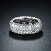 Brass Micro Pave Clear Cubic Zirconia Finger Rings for Women FS-WG796B2-02-1