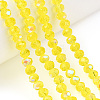 Electroplate Glass Beads Strands EGLA-A044-T6mm-L29-4