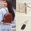 2Pcs Faux Suede Cord & Alloy Keychains KEYC-GA00018-5