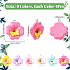 24Pcs 6 Colors Opaque Resin Pendants RESI-SC0006-47-2