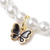 Alloy Enamel Butterfly Charm Stretch Bracelets for Women BJEW-JB11447-4