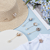 6Pcs 6 Styles Alloy Brooch Pins JEWB-PH0001-63-4