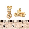 Brass Micro Pave Cubic Zirconia Stud Earrings EJEW-Z091-04G-I-3