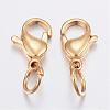 Ion Plating(IP) 304 Stainless Steel Lobster Claw Clasps STAS-P139-A13-G-1