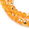 Electroplate Transparent Glass Beads Strands EGLA-A046-01A-07-2