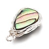 Natural Abalone Shell/Paua Shell Pendants X-PALLOY-JF00477-02-4