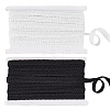 FINGERINSPIRE 2 Cards 2 Colors Polyester Braided Lace Trim OCOR-FG0001-96-1