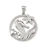 Ocean Brass Micro Pave Cubic Zirconia Pendants LS-KK-K411-04B-P-1