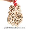 Wooden Pendant Decorations AJEW-GF0001-18-4